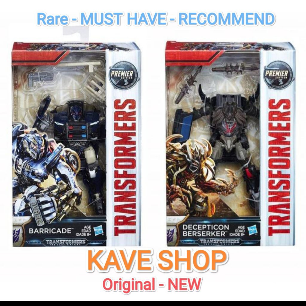Transformers Thr Last Knight Premier Edition : Decepticon Berserker - Barricade - Barricade MPM 5 - 