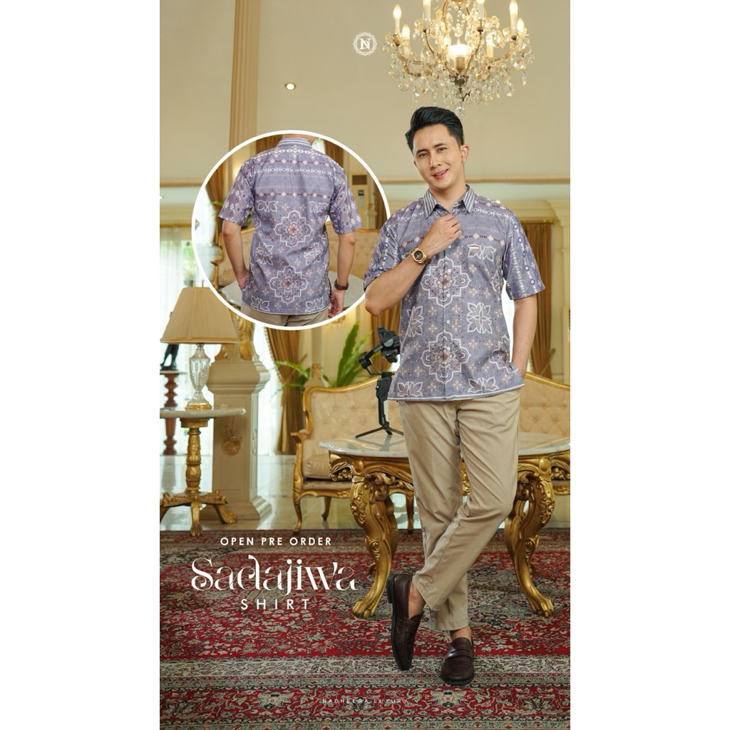 Kemeja Pria Dewasa Lengan Pendek Sadajiwa Shirt By Nadheera Luxury