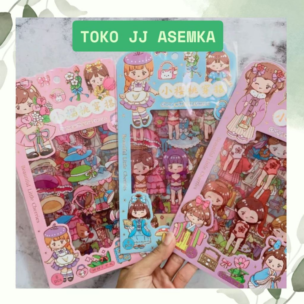 

STICKER TEMPEL ANAK MOTIF LITTLE GIRL CUTE LUCU ISI 8 LEMBAR TERMURAH STIKER STATIONARY FANCY PERNAK-PERNIK UNIK READY 3 WARNA PINK BIRU UNGU BISA GROSIR DAN COD JUGA