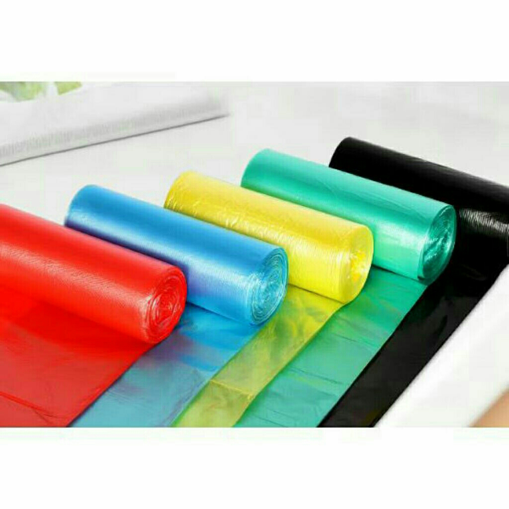 (HARGA/ROLL)KANTONG PLASTIK SAMPAH KEMASAN ISI 5ROLL 45X50CM - KANTONG PLASTIK READY BATAM - KANTONG