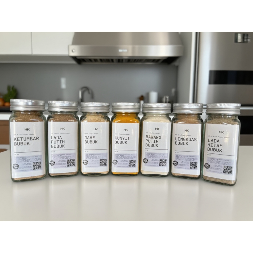 

HK Lengkuas Bubuk | Galangal Powder Rempah 100% Asli dan Organik Halal Kemasan botol kaca dan botol plastik dan refill 25gr 35gr