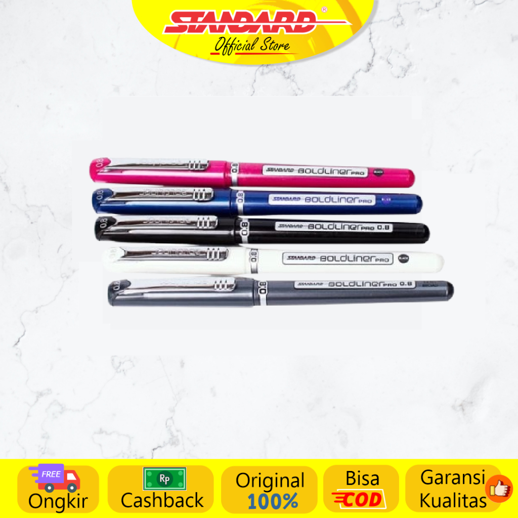 

Pulpen Standard BOLDLINER PRO 0.8mm / Pulpen Tanda Tangan / Signature Pen (satuan)