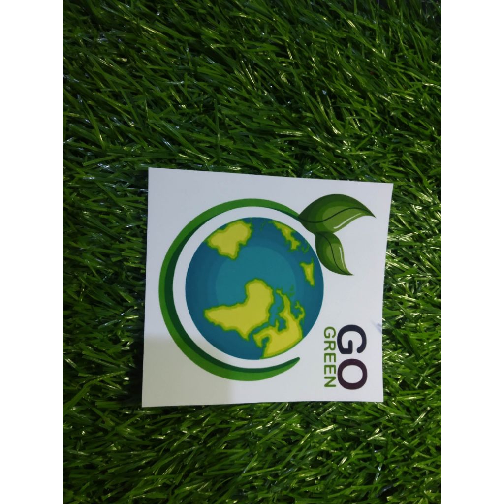 

stiker vinyl go green