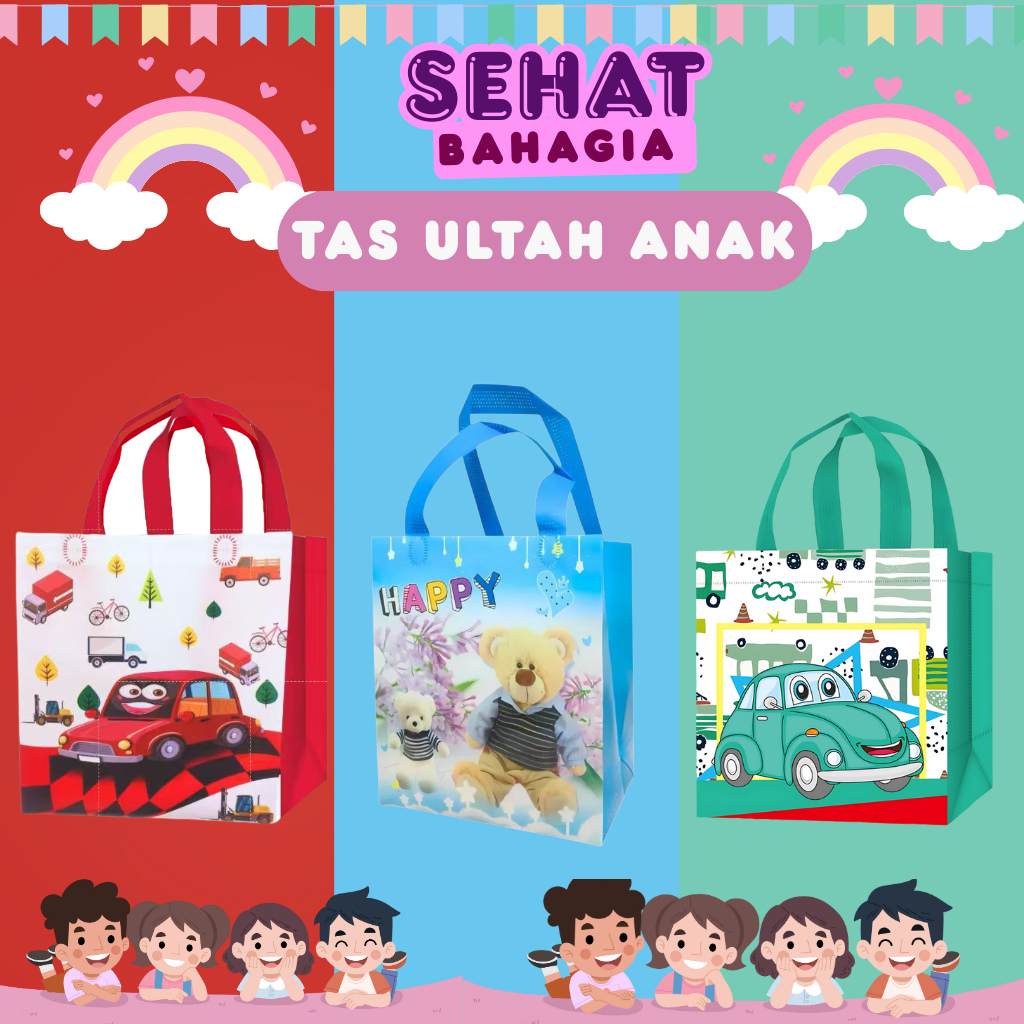 

Tas Ulang Tahun Kids Snacks /Tas hadiah cantik/Tas kado ulang tahun/tas souvenir anak-anak/Goodiebag