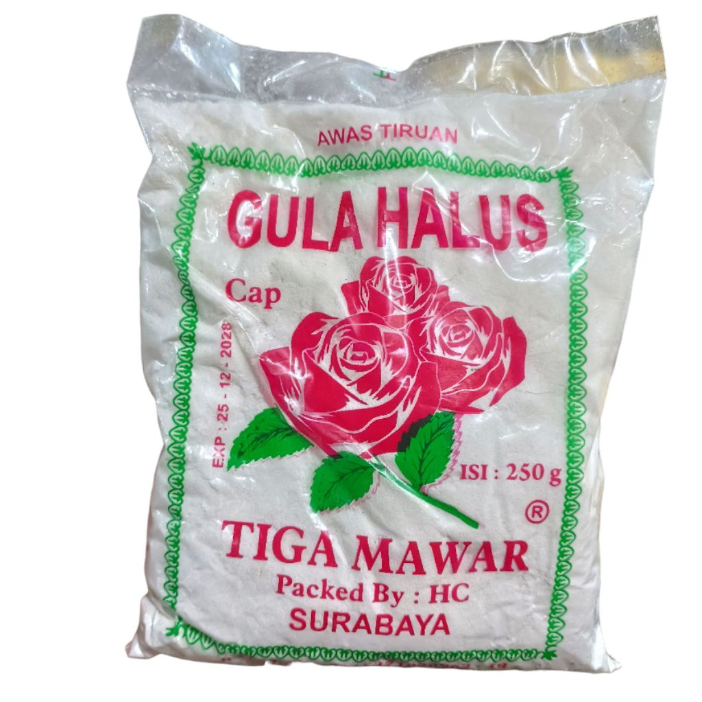 

Gula Halus Cap Tiga Mawar 250gr
