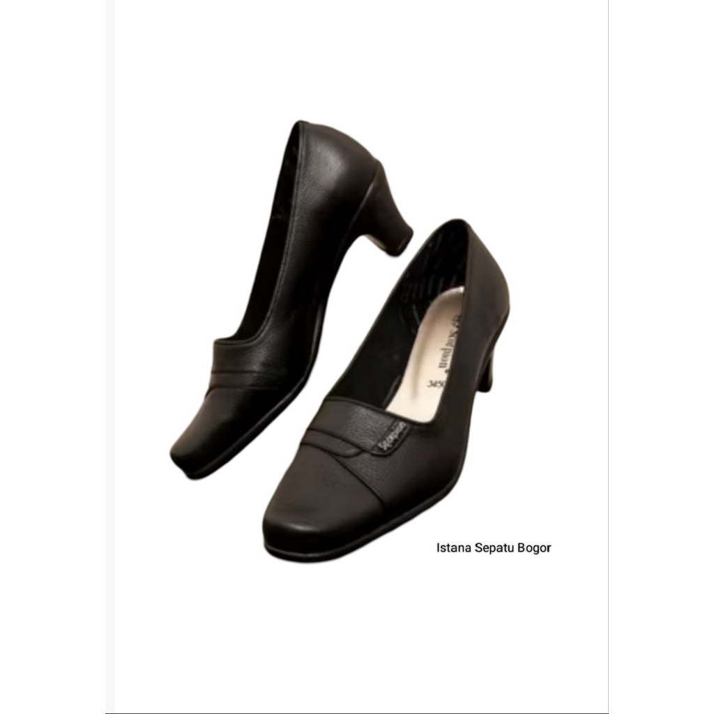 Sepatu Kulit Wanita Scorpion 3450 Hitam - Pantofel