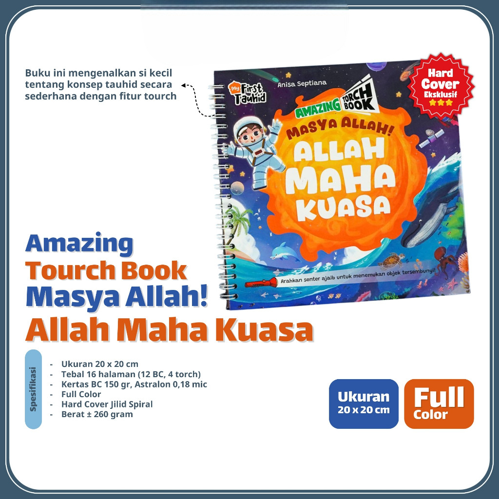 Amazing Torchbook : Masya Allah Allah Maha Kuasa - Buku Eksplorasi Cahaya Full Color - Ziyadbooks