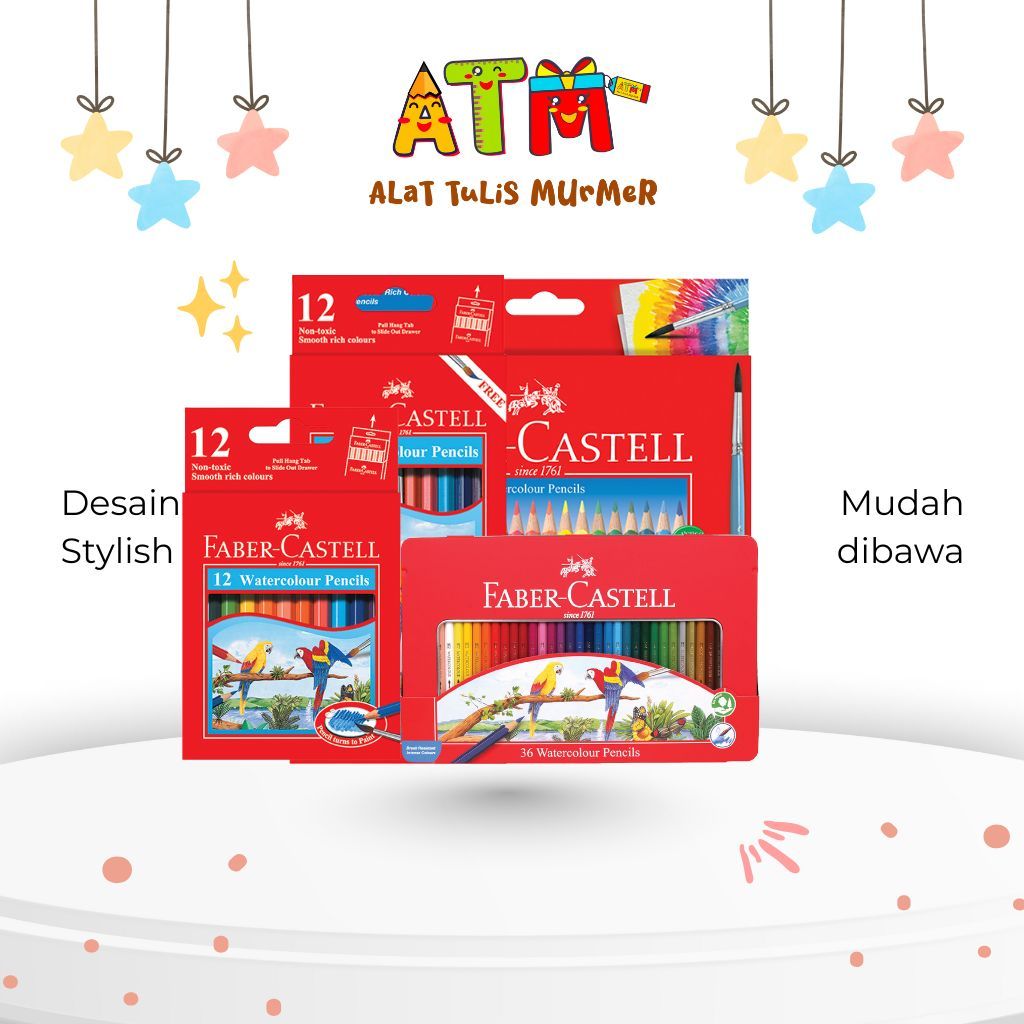 

Watercolour Pencils/Pensil Warna Faber Castell/Watercolour pencils Faber-Castell 24L,36L,48L