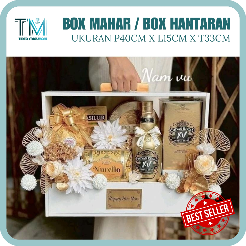 

BOX Mahar Box Hantaran Box Parcell Box Kado Box Hampers Ukuran P40cm x L15cm x T33cm