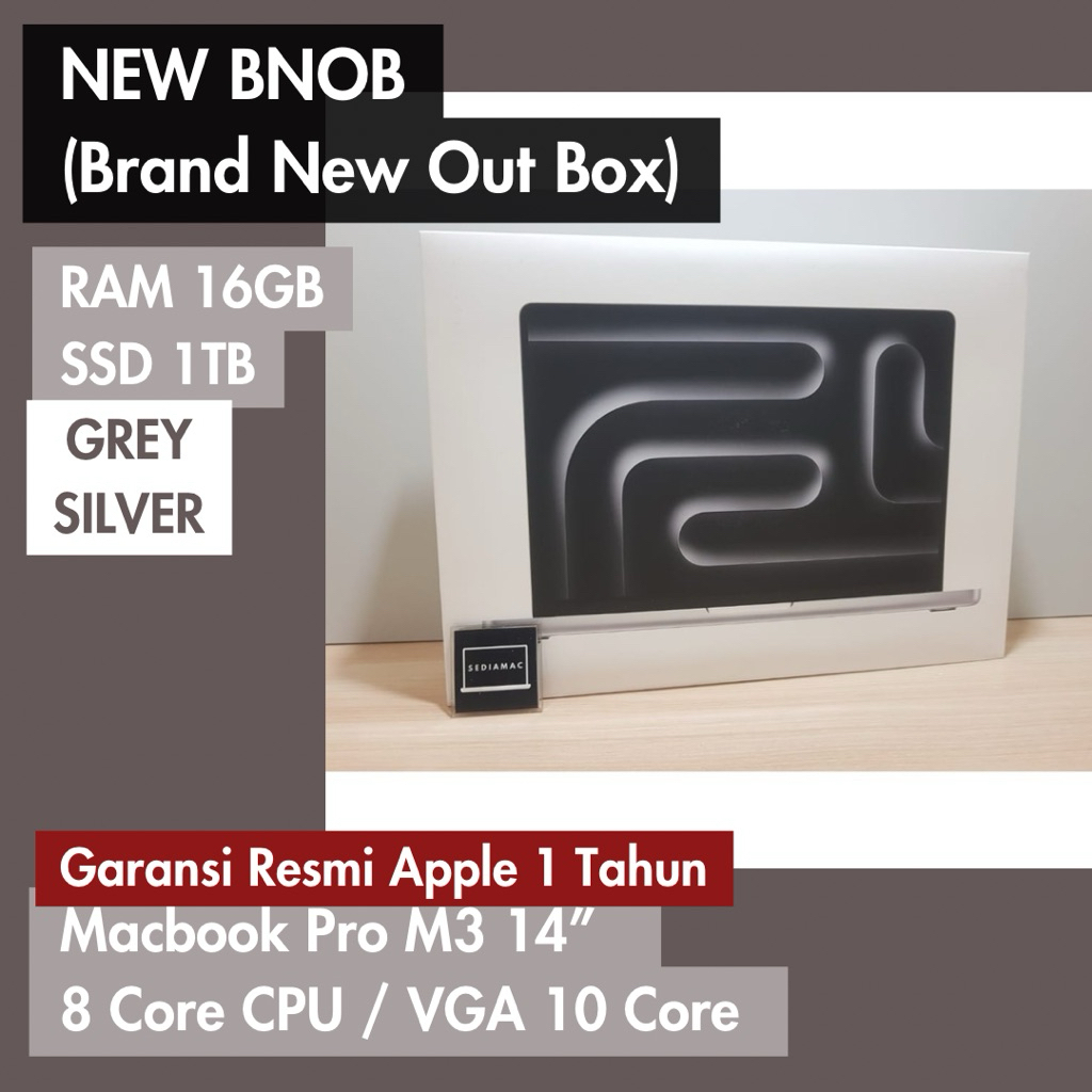 Macbook Pro 14 16 M3 8GB 18GB 32GB 64GB New dan Second