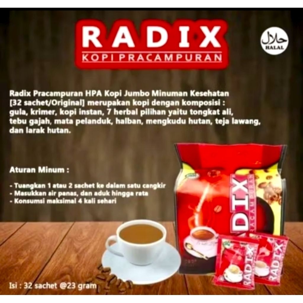 

Radix HPA jumbo (1 pack = 32 sachet)