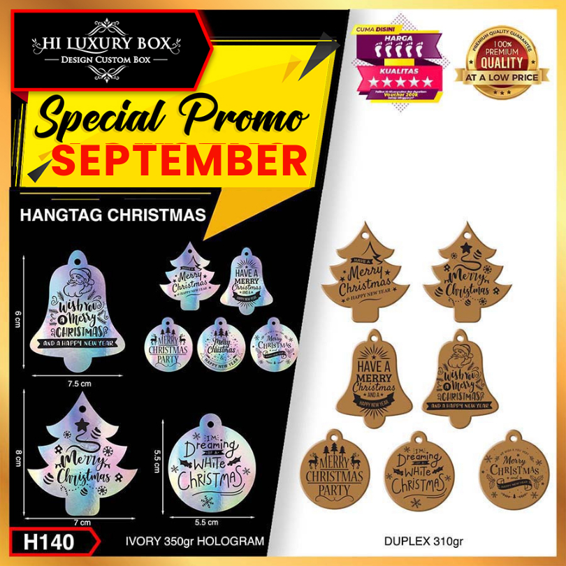 

Hangtag Natal|Merry Christmass|Hologram|Silver|Hiasan|Aksesoris|H140
