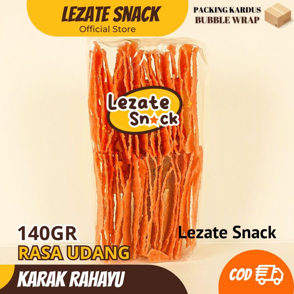 

Kerupuk Gendar Rasa Udang 140GR Merk Rahayu Murah Enak Renyah / Krupuk Karak Gendar Puli Mentah Ebi Rasa Bawang Lezate Snack WAP SHOP