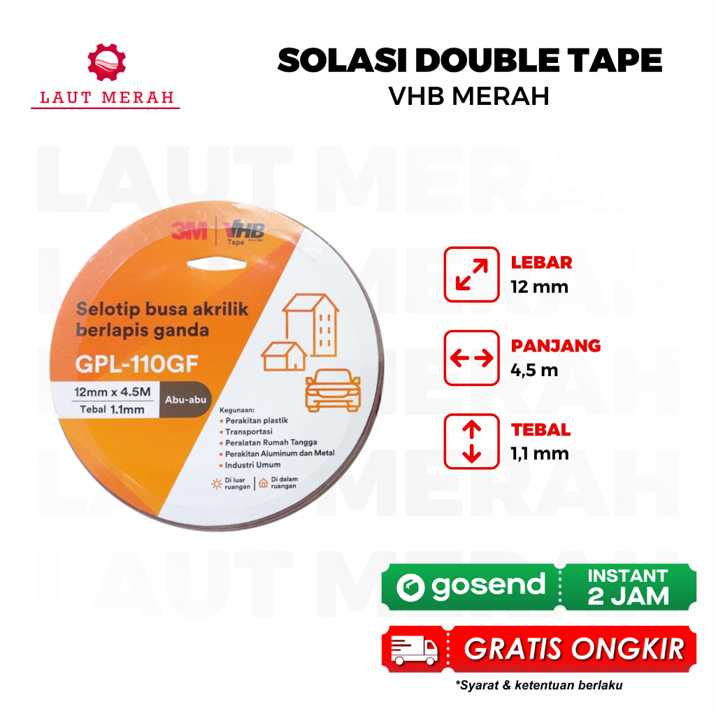

Double Tape 3M VHB Original 12 mm x 4.5 meter