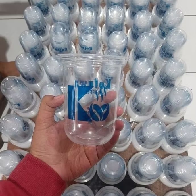 SABLON CUP 14OZ 7gr Oval, Gratis Design 3 Sisi 1 Warna