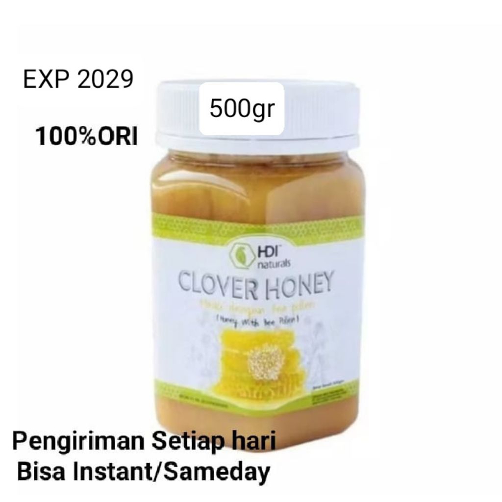 

Madu Clover honey(500gr)100%ORI Exp 2029 free sendok kayu