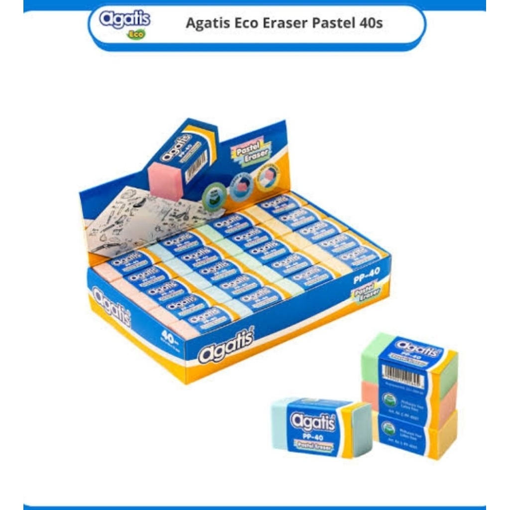 

Penghapus Pensil Pastel Agatis (Pak/40pcs)