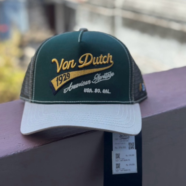 VONDUTCH topi trucker green NEW ORIGINAL 100%