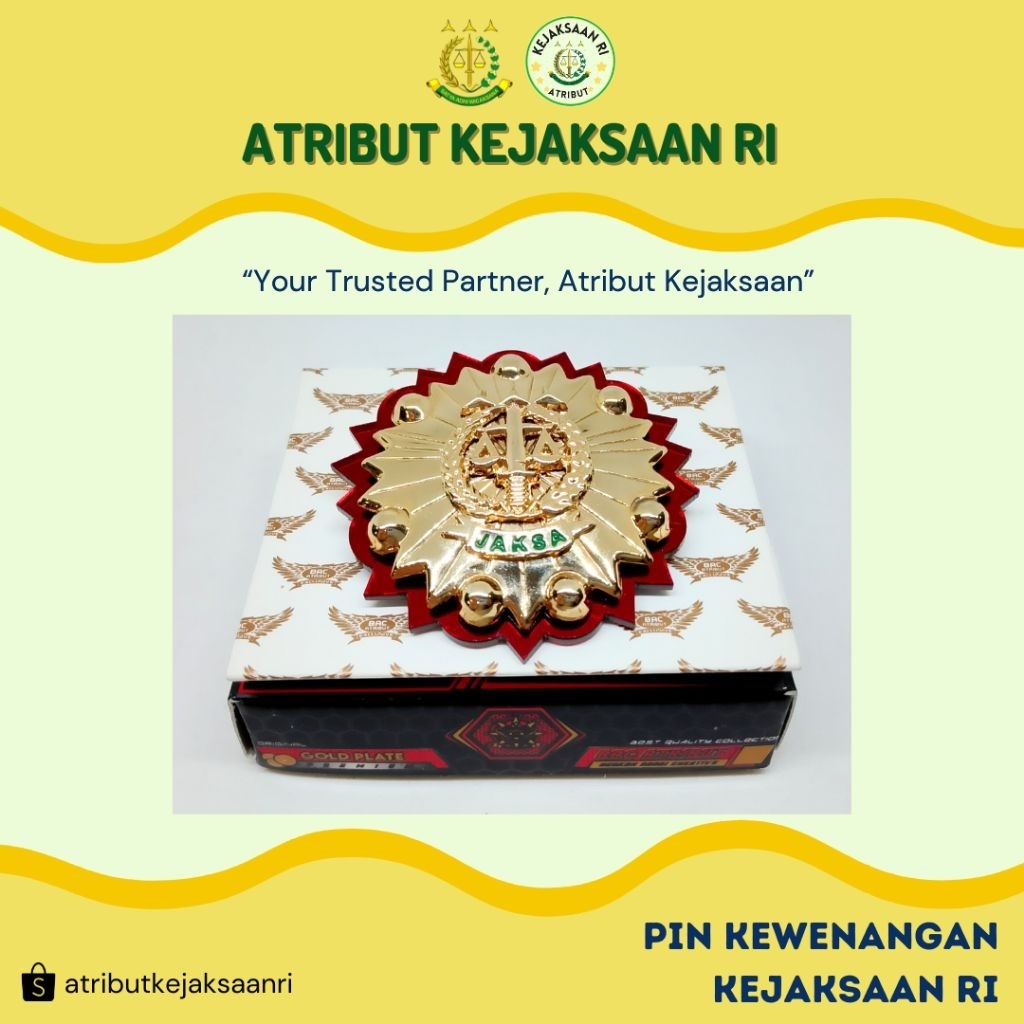 ATRIBUT KEJAKSAAN RI - PIN KEWENANGAN JAKSA TANDA JABATAN KEJAKSAAN RI