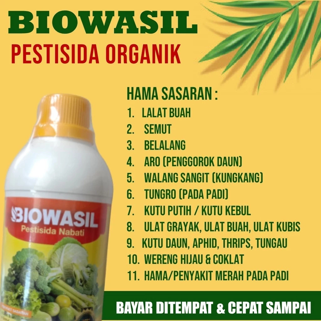OBAT HAMA ULAT PADI SUNDEP BELUK 1Liter BIOWASIL - Obat Hama Padi, Atasi Hama Ulat Sundep, Wereng,