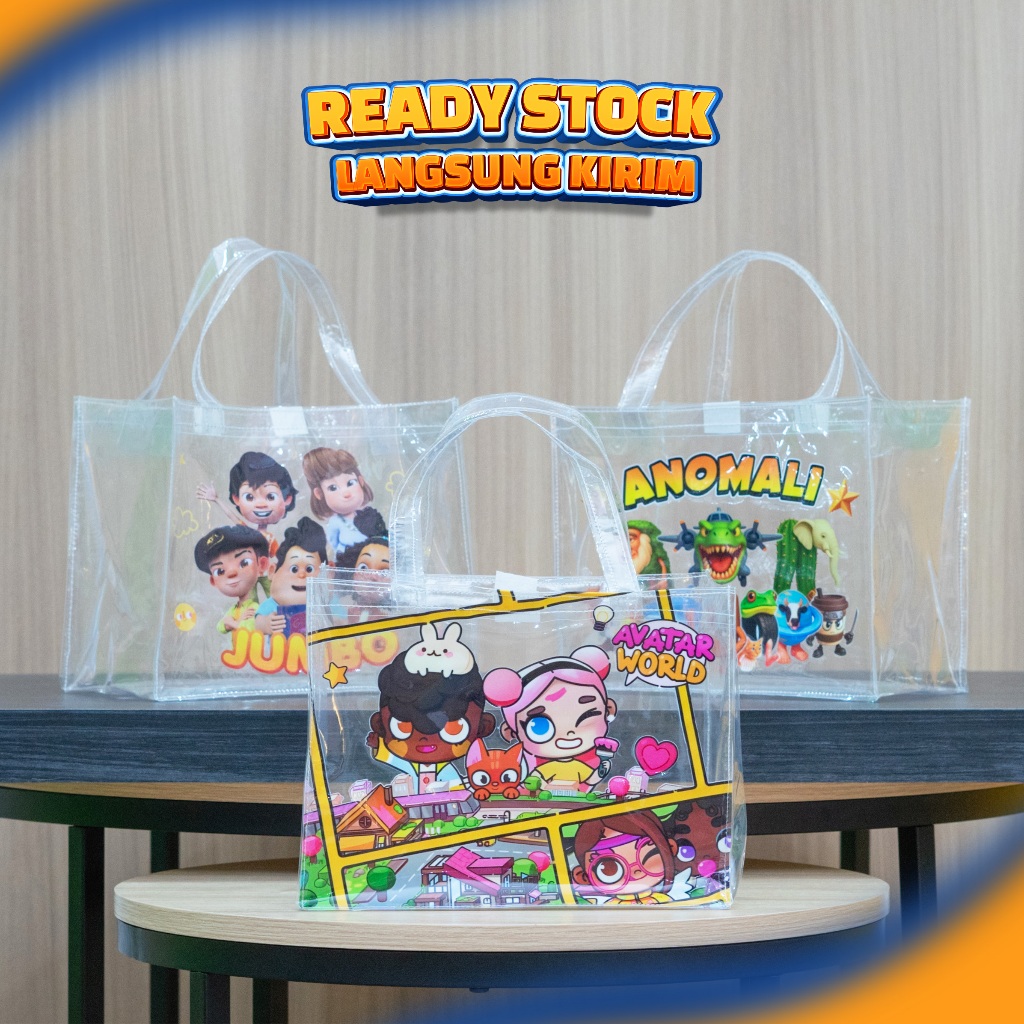 

Tas Ultah / Tas Souvenir Ulang tahun Anak / Goodie Bag MIKA Transparan LANDSCAPE