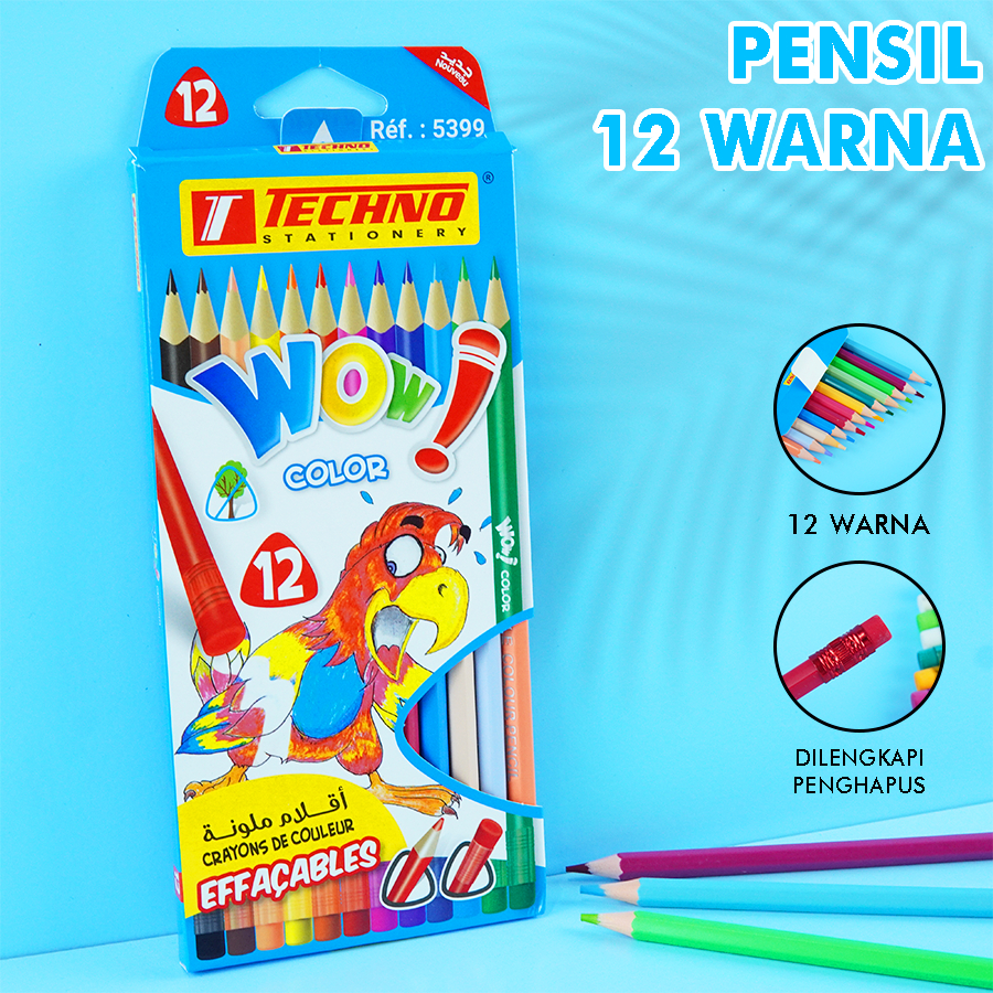 

Pensil Warna 12 Pcs Warna Pastel Lengkap 2.8 MM Dilengkapi Penghapus Perlengkapan Mewarnai YL-031001