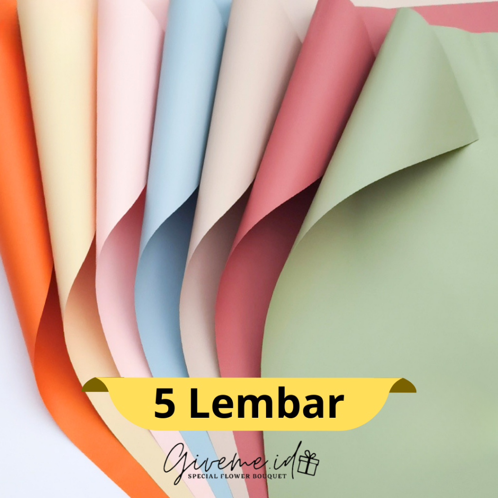 

Cellophane Exclusive 5 LEMBAR ECER Matte Polos Kertas Buket Bunga Wrapping Korean Paper Florist