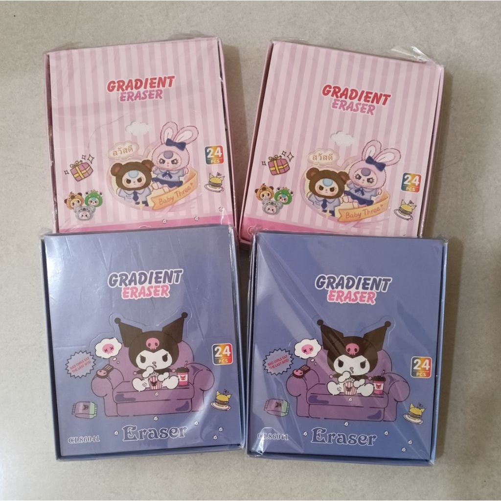 

ERASER FANCY KUROMI/BABY THREE MIX WARNA ( ISI 24PCS )