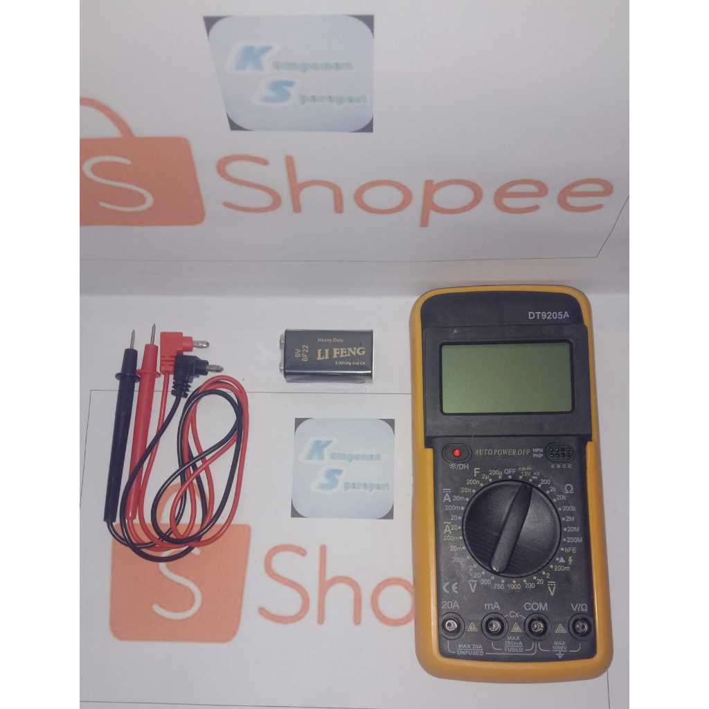 MULTITESTER MULTIMETER AVOMETER DIGITAL DT-9205A / Avometer Digital Model Select Tombol