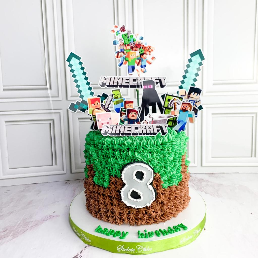 

Kue Ulang Tahun/Birthday Cake/Kue Ultah tema Minecraft/Minecraft cake/Kue Birthday Jakarta Minecraft/Minecraft Cake