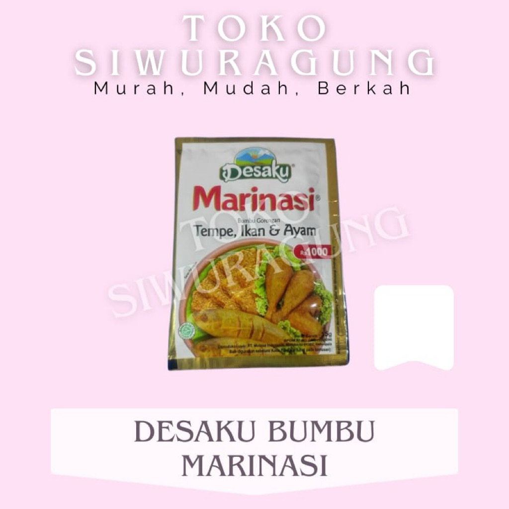 

DESAKU MARINASI TEMPE IKAN AYAM | 1 RENCENG ISI 12 SACHET 12,5 g
