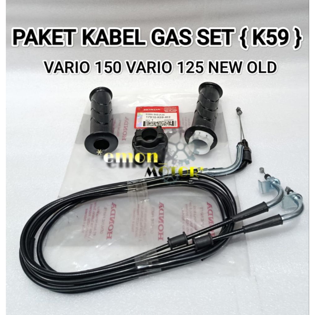 RUMAH GAS SET Paket Rumah Gas Set K59 Handgrip dan Kabel Gas untuk Vario 150 Vario 125 New LED SET {