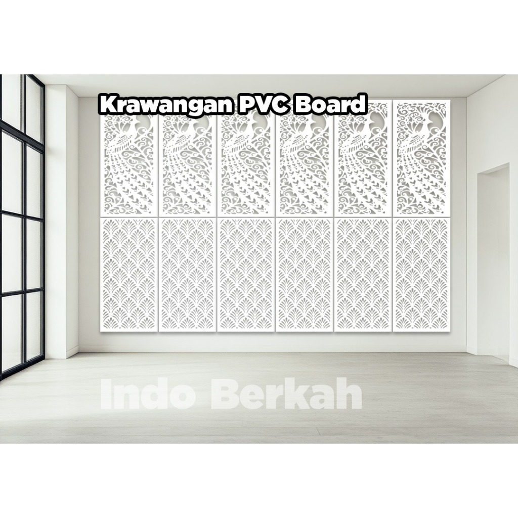 KRAWANGAN PVC BOARD 40x80cm / ORNAMEN PVC FOAM BOARD TEBAL 5MM / ORNAMEN DINDING / DEKORASI HIASAN D