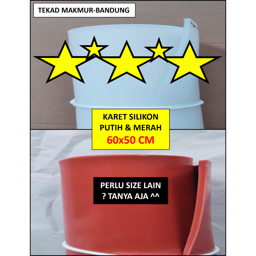 Karet Silikon - 60x50 cm - Karet Alas Mesin Press