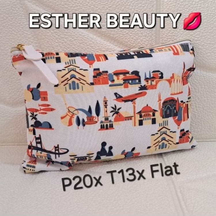 POUCH /TAS KOSMETIK/ DOMPET TURKISH AIRLINES - PUTIH