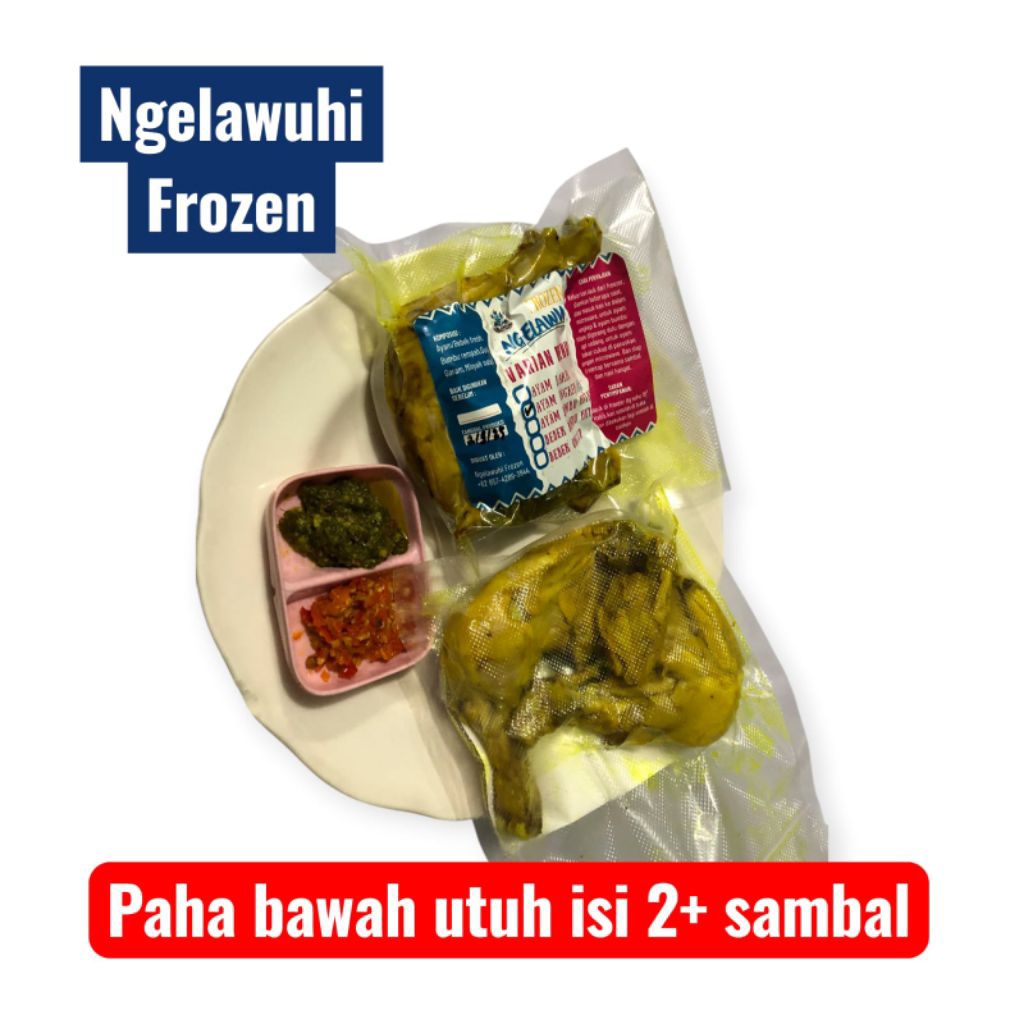 

Paha atas utuh frozen isi 2 + Sambal/Paha Ayam frozen/tepongFrozen/Makanan Olahan Frozen food