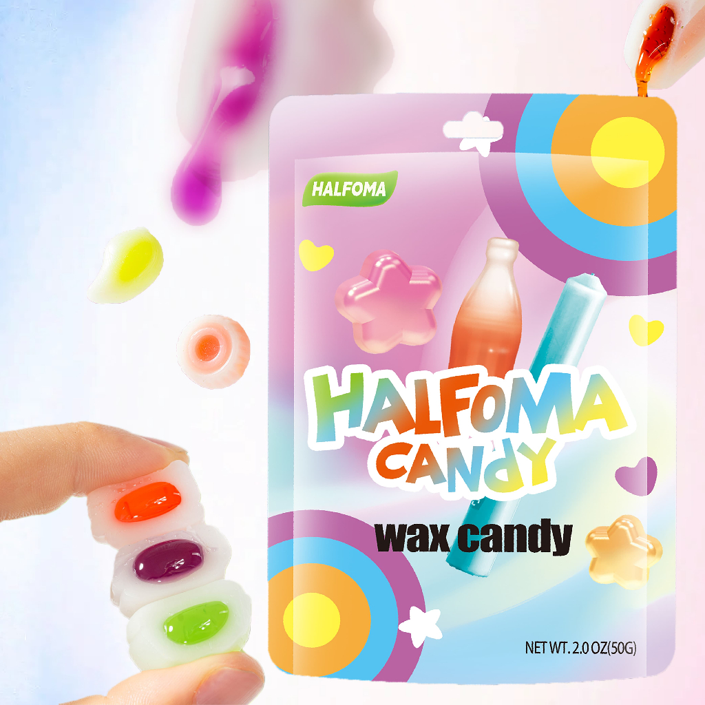 

Permen lilin/permen karet, 50g per kantong, bentuk hewan lucu, camilan manis dan lezat yang populer