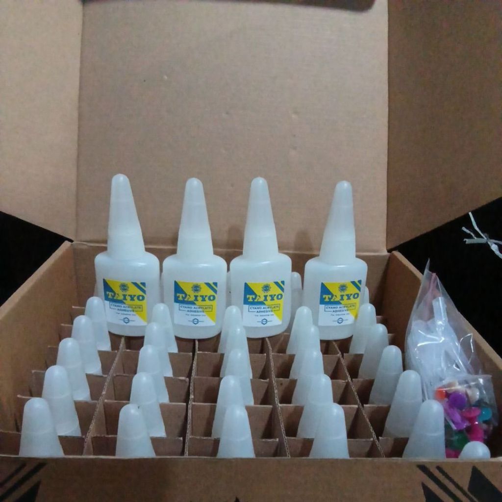 Lem Cyano Acrylate Taiyo Lem Tetes Besar (dus)