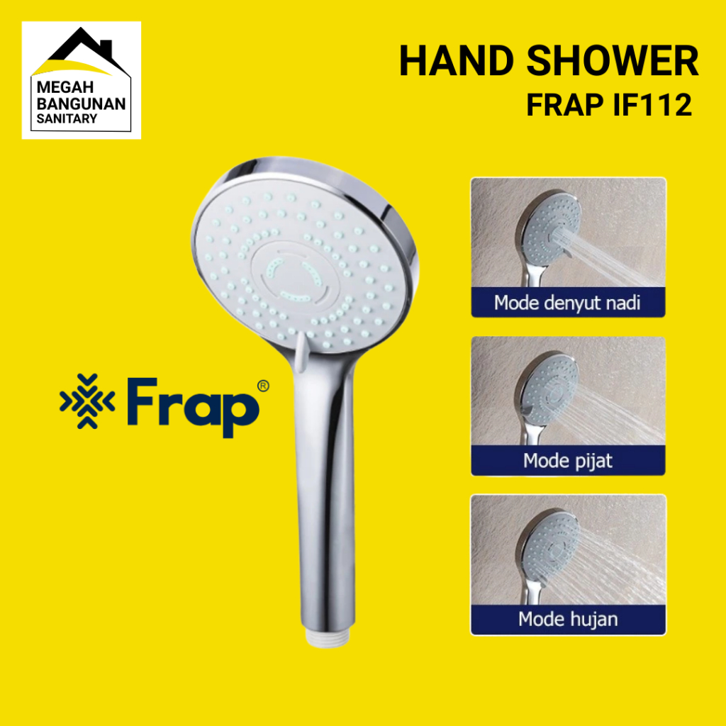 Hand Shower Frap IF112 Kepala Shower 3 Mode Pijat Anti Karat & Hemat Air