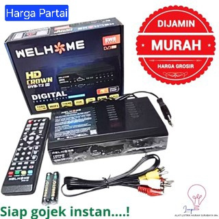 Welhome Set Top Box DVB T2 MSTAR 01 02 03 DVBT2 Body Hitam Besi Kokoh Terpercaya