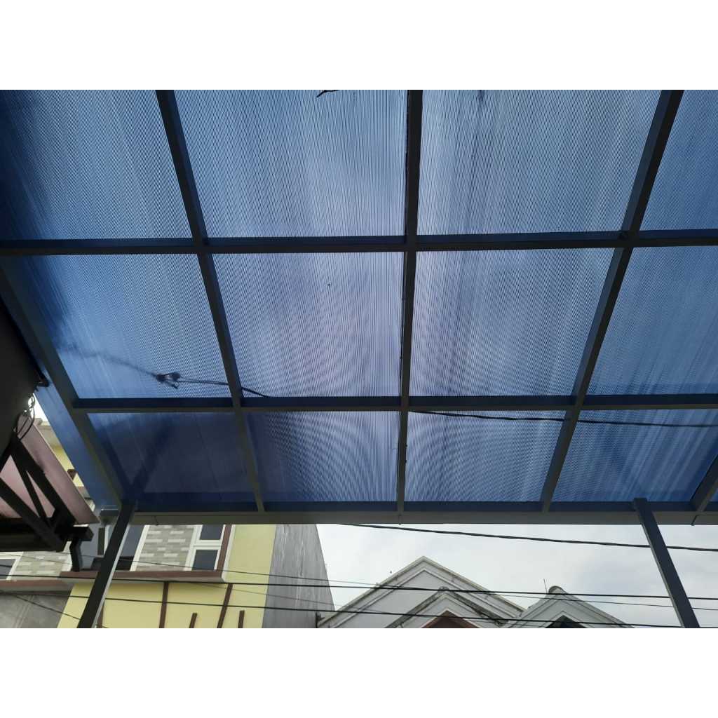 Kanopi transparant bahan polycarbonate harga permeter ya