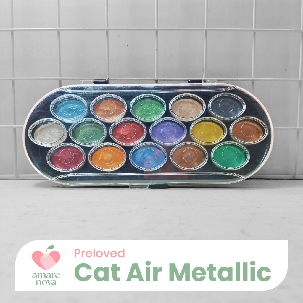 

[PRELOVED] Yasutomo Niji Pearlescent Metallic Watercolor Cat Air Set 16