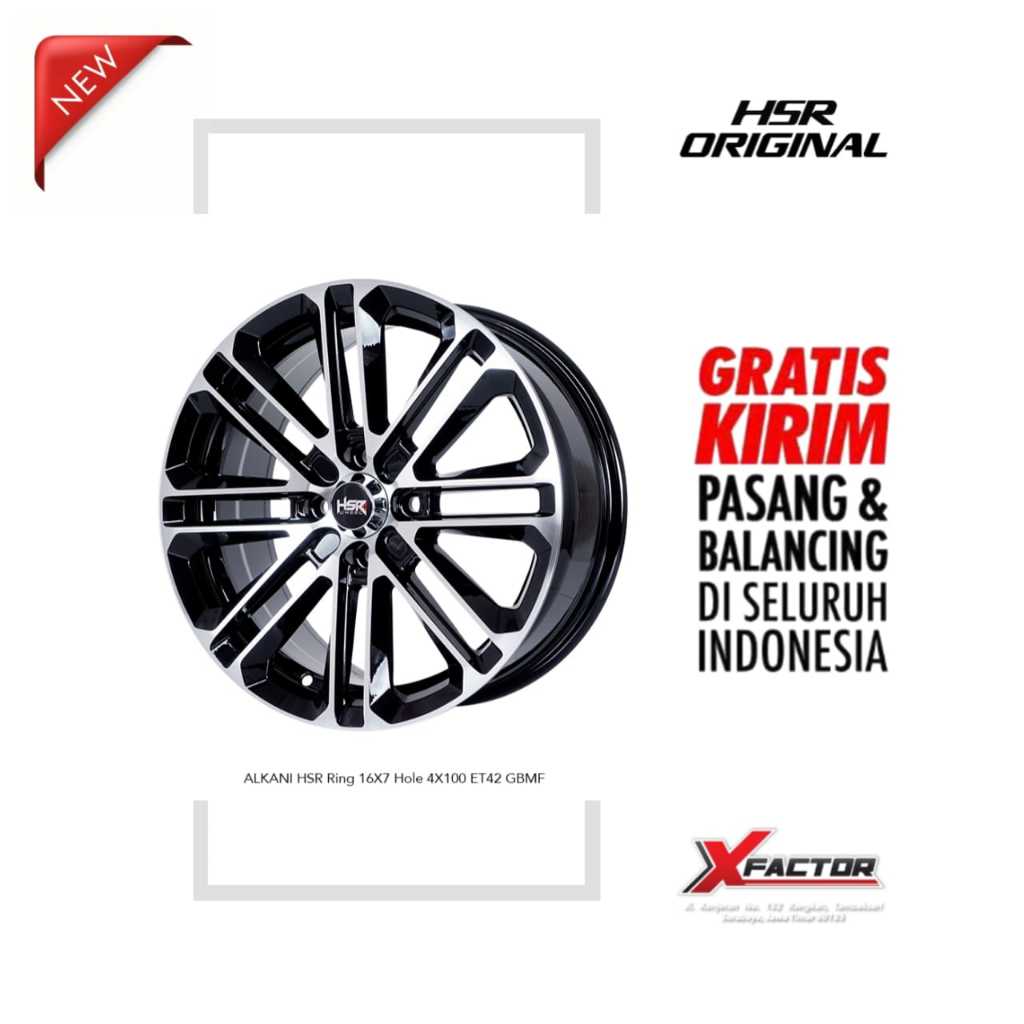 VELG R16 HSR ALKANI HSR R16X7 H4x100 ET42 GBMF