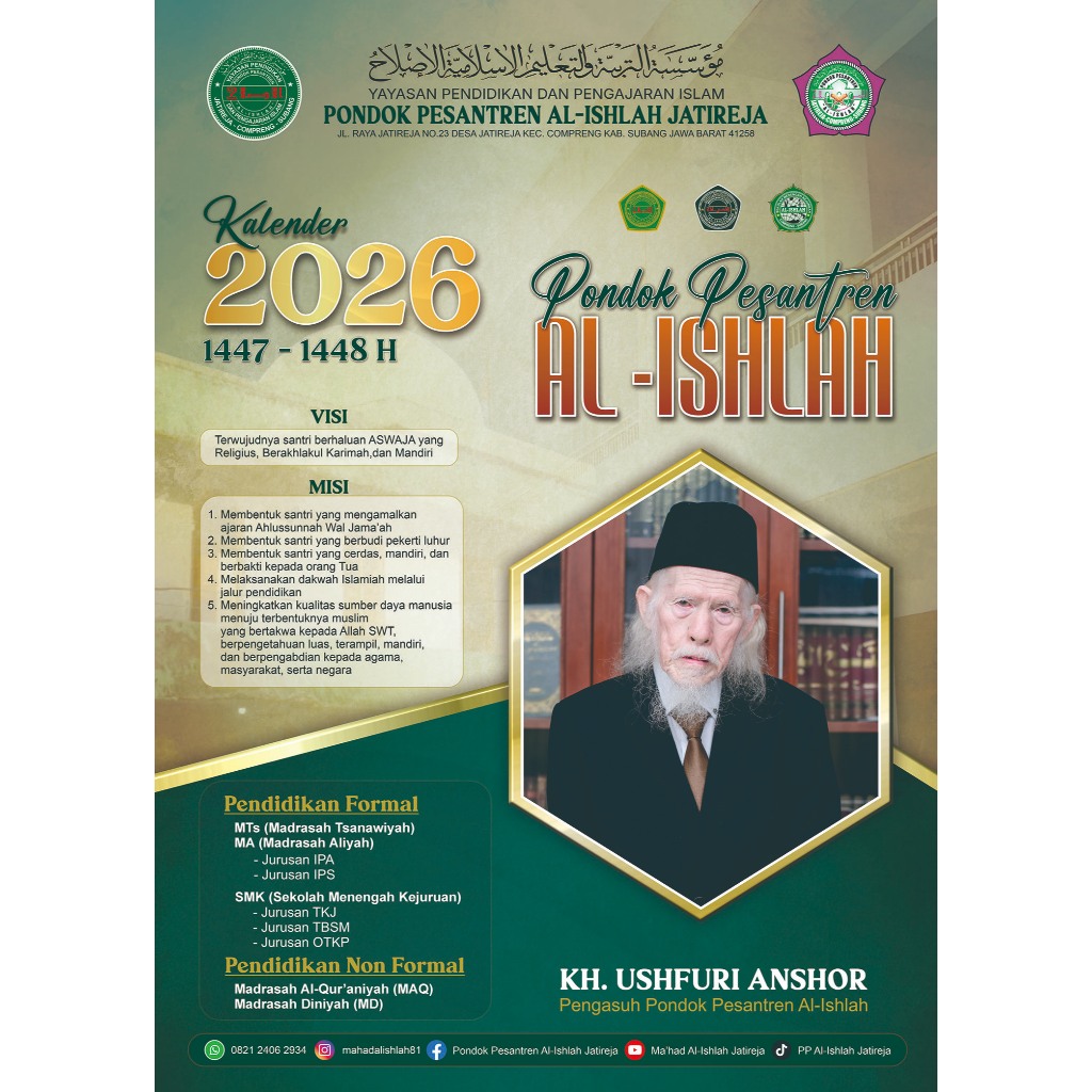 Cetak Kalender dinding 2026 Custom 3 Lembar uk 32 x 48.