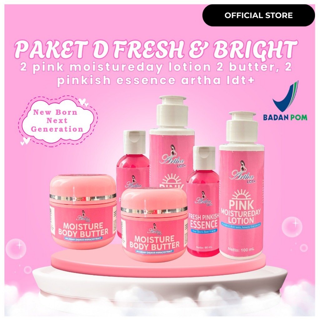 SPESIAL LAUNCHING NEW BORN NEXT GENERATION ARTHA LDT + - Paket Fresh & Bright With Niacinamide 5x  M
