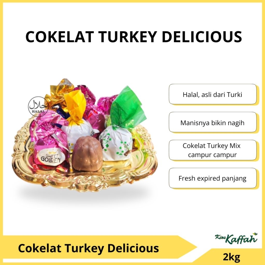 

Cokelat Arab Turkey Delicious Premium 2Kg /Cokelat Mix /Cemilan /Oleh Oleh Haji dan Umroh