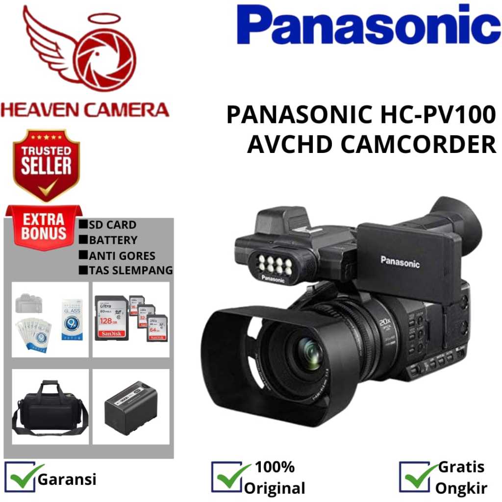 PANASONIC HC-PV100 HD CAMCORDER / CAMCORDER PANASONIC HC-PV100 / PANASONIC HC-PV100