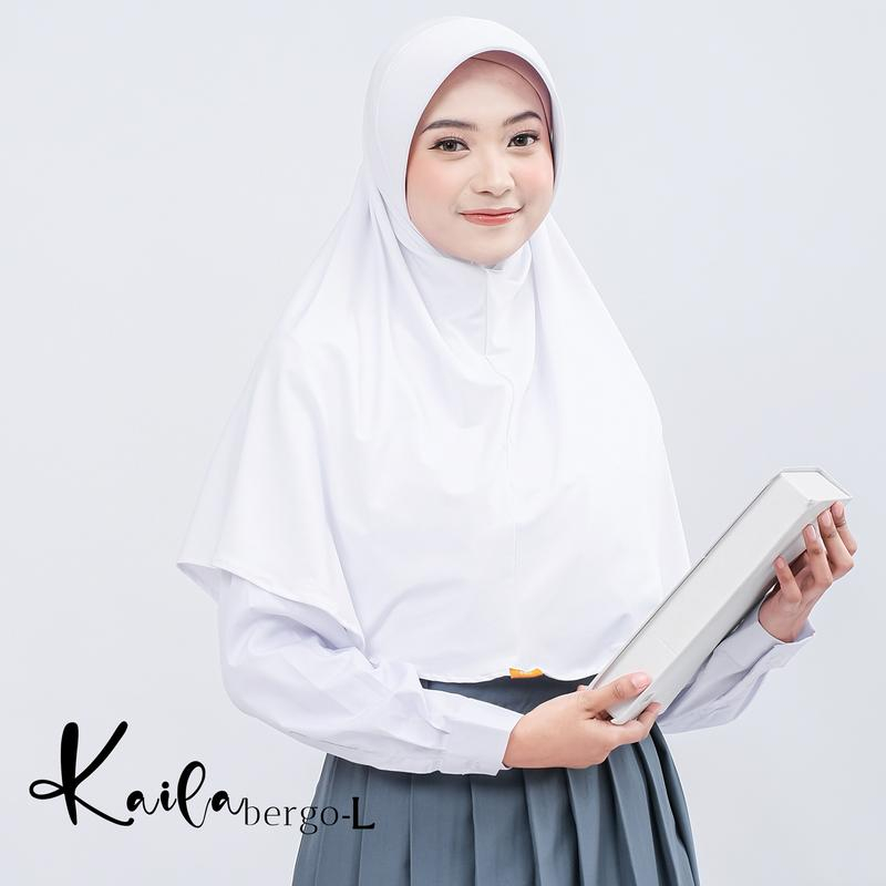 Eltu.ID - Kerudung Bergo Daily Polos Jersey  Kaila Ukuran L