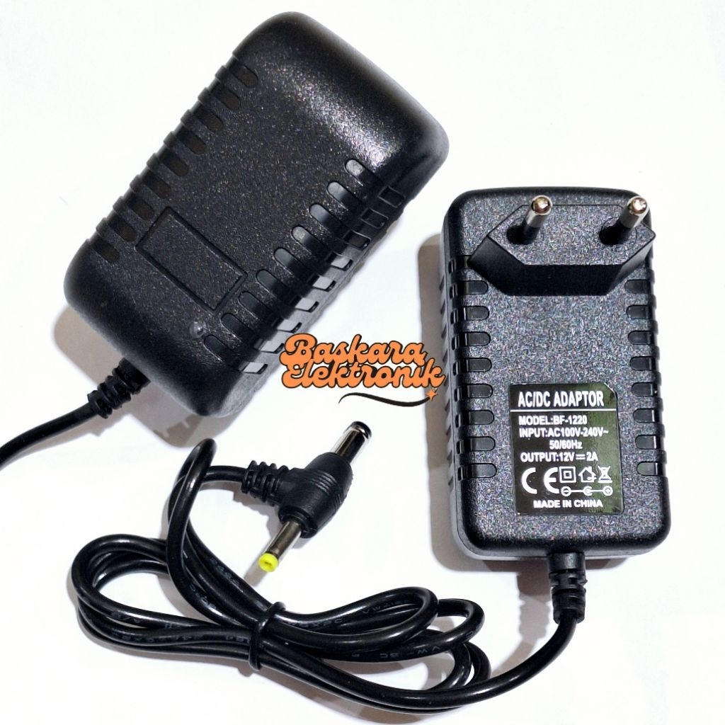 Adaptor DC 5V 9 12V 15V 1A 2A Ujung Besar Kecil Jek T