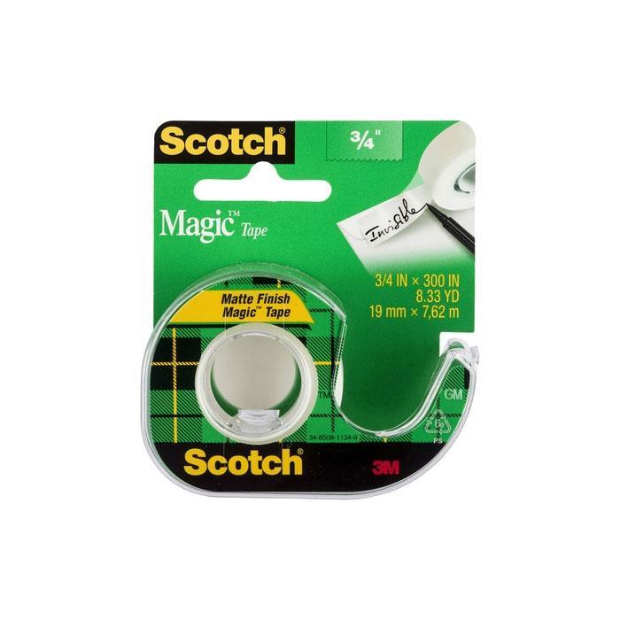 

3M scotch magic tape + dispenser 3/4inch x 300inch (7.62m)